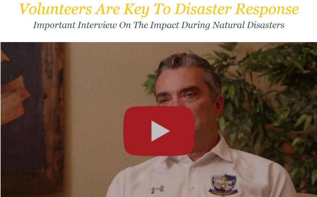 Important Interview On Volunteers For Disaster Response
